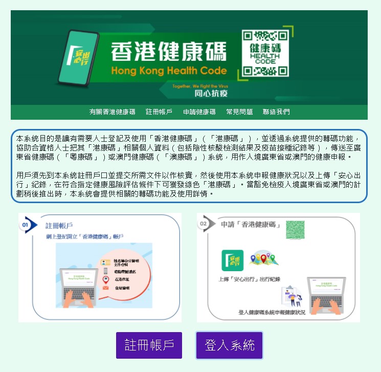 港康碼登記